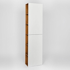 Viant Шкаф пенал Бостон 40 подвесной белый/дуб вотан – фотография-2